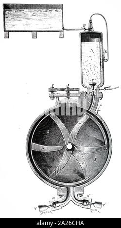 Une gravure illustrant une boulangerie à l'aide de la fabrication du pain Dalglish aérés de machines. En date du 19e siècle Banque D'Images