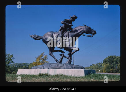 Statue de Pony Express, Marysville, Kansas Banque D'Images