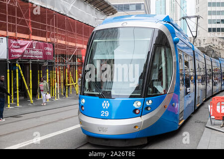 Wolverhampton,lié, Tram, centre ville,en,transport,moyeu,transport,Metro,urbain,de, Birmingham, West Midlands, Angleterre,Midlands,UK,GB,Bretagne,Europe Banque D'Images