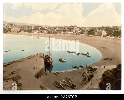 Port Erin, vue générale, l'Ile de Man ; fait partie de : vues sur les îles Britanniques, dans l'Photochrom collection imprimée. ; Banque D'Images