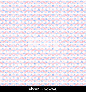 Modèle sans couture. Reproductions modernes. Éléments d'aquarelle. Bleu rose clair des lignes en zigzag. Arrière-plan blanc. La qualité d'impression Banque D'Images