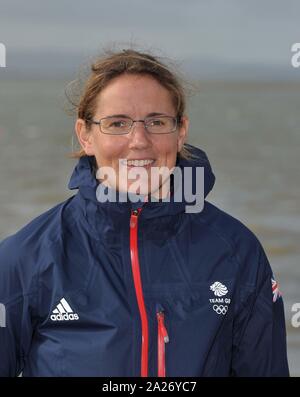 Poole. United Kingdom. 01 octobre 2019. Alison Young (womens une personne canot). TeamGB annoncer les premiers athlètes sélectionnés pour les Jeux Olympiques de Tokyo 2020. La voile. Rockley Park Haven. Poole. Le Dorset. UK. Credit : Sport en images/Alamy Live News Banque D'Images