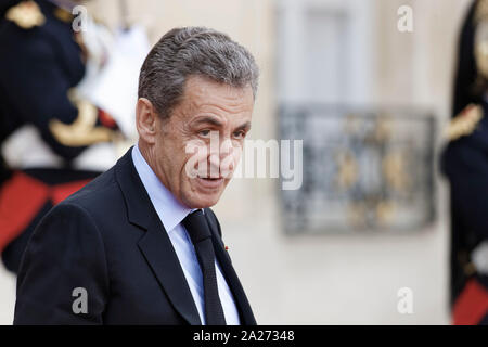 Paris, France. Sep 30, 2019.Emmanuel Macron reçoit des chefs d'état et de gouvernement pour rendre hommage au Président Jacques Chirac. Banque D'Images
