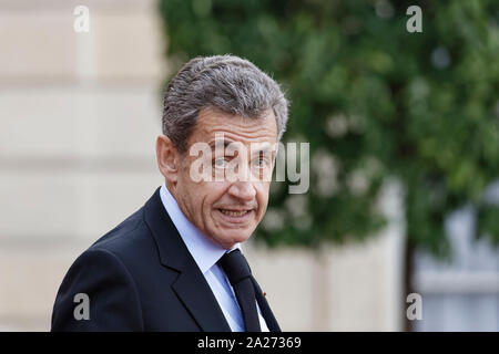 Paris, France. Sep 30, 2019.Emmanuel Macron reçoit des chefs d'état et de gouvernement pour rendre hommage au Président Jacques Chirac. Banque D'Images