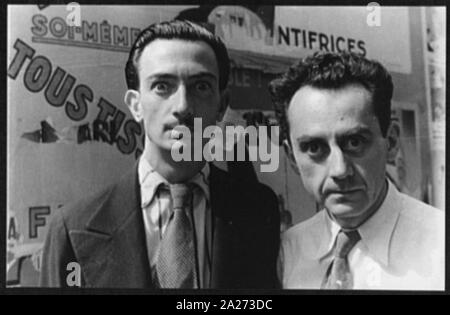 Portrait de Man Ray et de Salvador Dali, Paris Banque D'Images