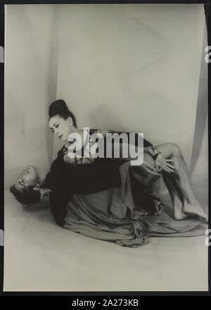 Portrait de Martha Graham et Bertram Ross, comme Clytemenestra et Oreste Banque D'Images