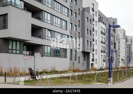 27.01.2018, Berlin, Berlin, Allemagne - Nouvelle construction de bâtiments d'habitation dans le coin de Glasblaeserallee Fischzug à Berlin-Friedrichshain. 00P1 Banque D'Images