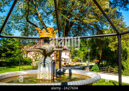Fontaine à Königsbronn, Heidenheim, Allemagne Banque D'Images