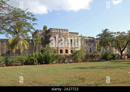 Le vieux fort arabe AKA Fort ou Kongwe Ngome, Stone Town, Zanzibar, Tanzanie, l'île d'Unguja. Banque D'Images