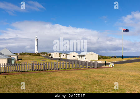 Cap Leeuwin Phare, la pointe sud-ouest de l'Australie la plupart où l'Océan Indien rencontre le Sud de l'océan. Banque D'Images