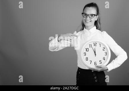 Portrait of young Beautiful woman réveil Banque D'Images