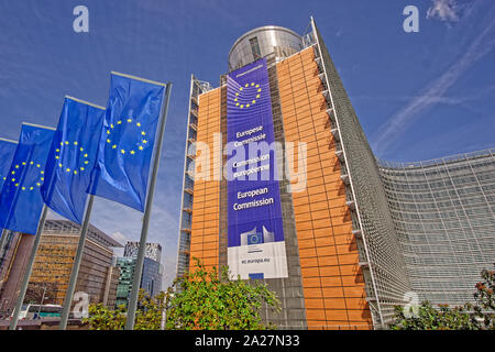 Le bâtiment du Berlaymont, siège de la Commission européenne à Bruxelles. La Belgique. Banque D'Images