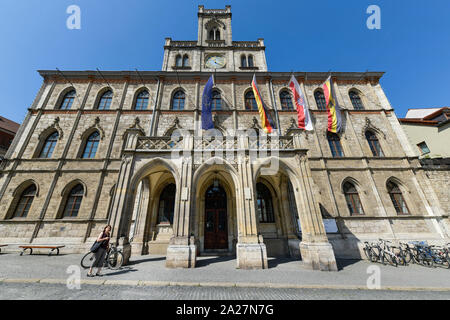 Altes Rathaus, Marktplatz, Weimar, Thüringen, Allemagne Banque D'Images