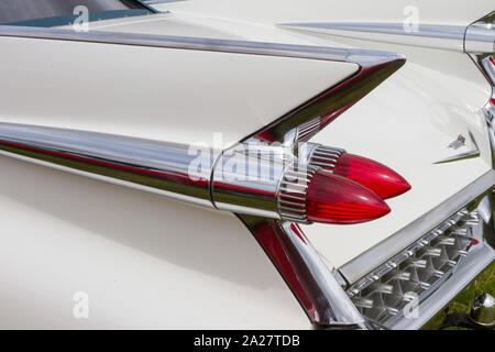 Les ailerons de queue classique sur une Cadillac Eldorado 1959 Banque D'Images