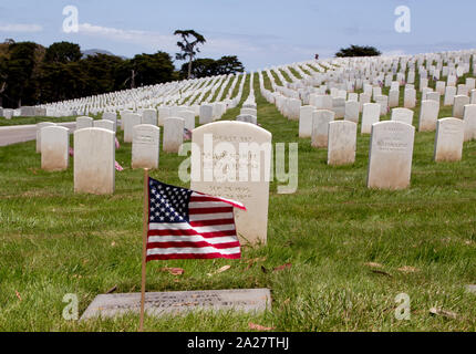 Cimetière National Presidio, à San Francisco, Californie Banque D'Images