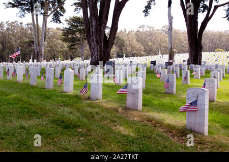 Cimetière National Presidio, à San Francisco, Californie Banque D'Images