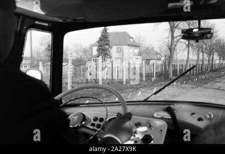 À Berlin Charlottenburg Busfahrt nach Deutschland, 1963. Voyage en autobus de Charlottenburg à Berlin, Allemagne, 1963. Banque D'Images