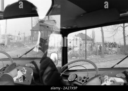 À Berlin Charlottenburg Busfahrt nach Deutschland, 1963. Voyage en autobus de Charlottenburg à Berlin, Allemagne, 1963. Banque D'Images