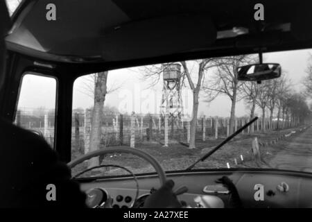 À Berlin Charlottenburg Busfahrt nach Deutschland, 1963. Voyage en autobus de Charlottenburg à Berlin, Allemagne, 1963. Banque D'Images