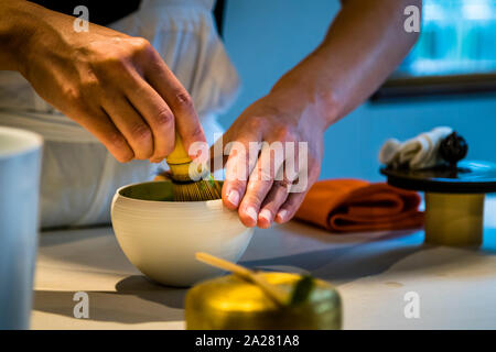 Cérémonie du Thé Matcha à Izu, Japon Banque D'Images