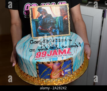 Hollywood, FL, USA. Sep 30, 2019. Wale Jamz à vivre à la station radiophonique 99 Jamz le 30 septembre 2019 à Hollywood, en Floride. Credit : Mpi04/media/Alamy Punch Live News Banque D'Images