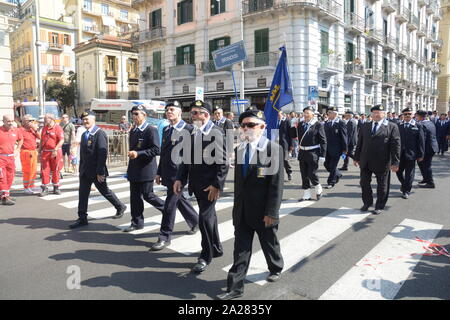 Italia : XX Raduno Nazionale dell'Associazione Nazionale Marinai d'Italia a Salerno, 29 settembre 2019. Banque D'Images