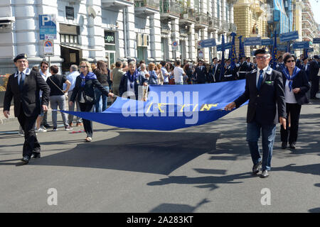 Italia : XX Raduno Nazionale dell'Associazione Nazionale Marinai d'Italia a Salerno, 29 settembre 2019. Banque D'Images