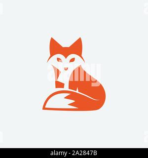 Logo design unique fox fox illustration, logo, icône icône illustration design fox Illustration de Vecteur