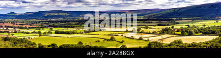 Paysage panoramique de Claybank, Stokelsy, North Yorkshire, England, UK Banque D'Images