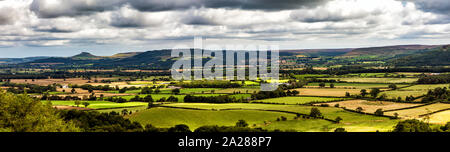 Paysage panoramique de Claybank, Stokelsy, North Yorkshire, England, UK Banque D'Images