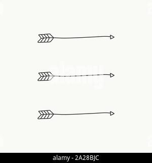 Vecteur de quelques bannières, bruants, les frontières et les diviseurs pour vos notes ou ce que vous voulez faire à la main. Dans la forme d'une flèche Illustration de Vecteur