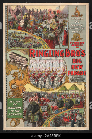 Des sections de la Ringling Bro. Grande nouvelle parade. Un grand carnaval de rue spectaculaire Banque D'Images