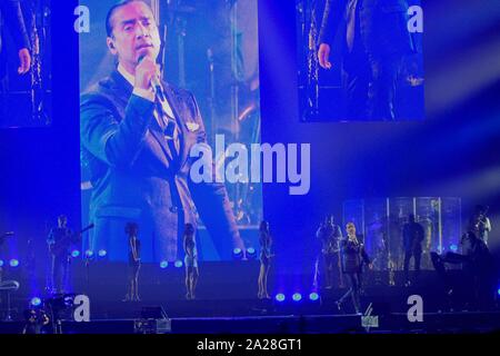 El cantante mexicano Alejandro Fernadez , durante su concierto en el MGM de Las Vegas au Nevada. 14 septembre 2014. Chanteur mexicain Alejandro Fernadez, lors de son concert au MGM de Las Vegas au Nevada. 14 septembre Banque D'Images