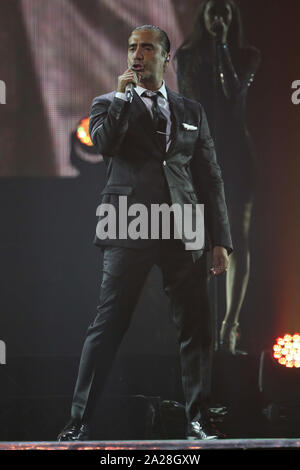 El cantante mexicano Alejandro Fernadez , durante su concierto en el MGM de Las Vegas au Nevada. 14 septembre 2014. Chanteur mexicain Alejandro Fernadez, lors de son concert au MGM de Las Vegas au Nevada. 14 septembre Banque D'Images