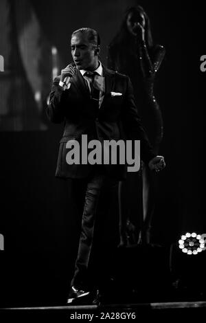 El cantante mexicano Alejandro Fernadez , durante su concierto en el MGM de Las Vegas au Nevada. 14 septembre 2014. Chanteur mexicain Alejandro Fernadez, lors de son concert au MGM de Las Vegas au Nevada. 14 septembre Banque D'Images