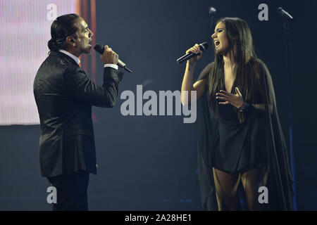 El cantante mexicano Alejandro Fernadez , durante su concierto en el MGM de Las Vegas au Nevada. 14 septembre 2014. Chanteur mexicain Alejandro Fernadez, lors de son concert au MGM de Las Vegas au Nevada. 14 septembre Banque D'Images