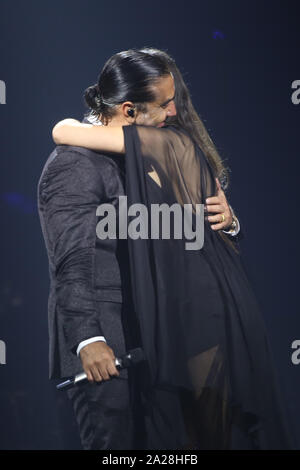 El cantante mexicano Alejandro Fernadez , durante su concierto en el MGM de Las Vegas au Nevada. 14 septembre 2014. Chanteur mexicain Alejandro Fernadez, lors de son concert au MGM de Las Vegas au Nevada. 14 septembre Banque D'Images