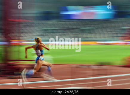 1 octobre 2019 : ! ! Dans la compétition ! ! Au cours de la 17e Championnats du monde d'athlétisme IAAF à la Khalifa Stadium de Doha, au Qatar. Ulrik Pedersen/CSM. Banque D'Images