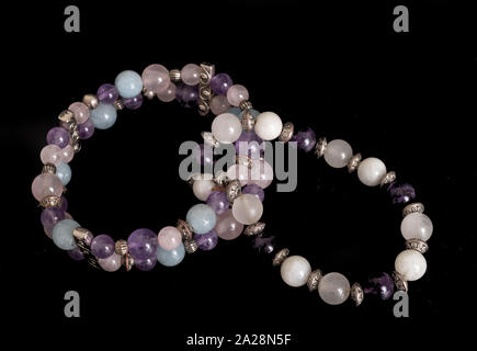 Bracelets gem in front of white background Banque D'Images