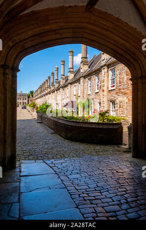 Le Somerset. puits près de vicaires Pensé pour être la plus ancienne rue résidentielle purement avec bâtiments originaux intacts survivant en Europe Banque D'Images