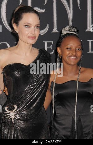Angelina Jolie, Zahara Marley Jolie-Pitt 09/30/2019 La première mondiale de 'Maleficent : maîtresse du Mal' tenue à la Le CapitanTheater à Los Angeles, CA. Photo par I. Hasegawa/PictureLux / HNW Banque D'Images