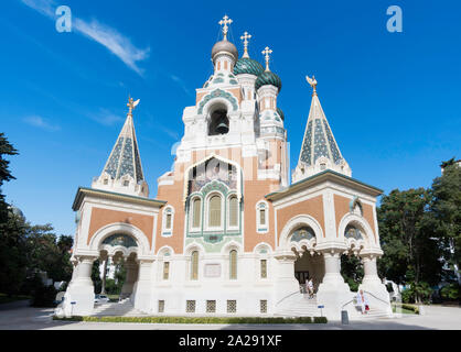 La Cathédrale Orthodoxe Russe Saint-nicolas de Nice, France, Europe Banque D'Images