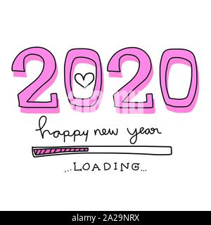 Bonne Année 2020 loading vector illustration Illustration de Vecteur