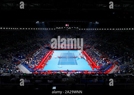 Colisée Ariake, Tokyo, Japon. 1 octobre, 2019. Vue générale, le 1 octobre 2019 - Tennis : Rakuten Japan Open Tennis Championships 2019 ronde finale du double de 16 match au Colisée Ariake, Tokyo, Japon. Credit : Naoki Morita/AFLO SPORT/Alamy Live News Banque D'Images