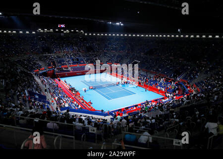 Colisée Ariake, Tokyo, Japon. 1 octobre, 2019. Vue générale, le 1 octobre 2019 - Tennis : Rakuten Japan Open Tennis Championships 2019 ronde finale du double de 16 match au Colisée Ariake, Tokyo, Japon. Credit : Naoki Morita/AFLO SPORT/Alamy Live News Banque D'Images