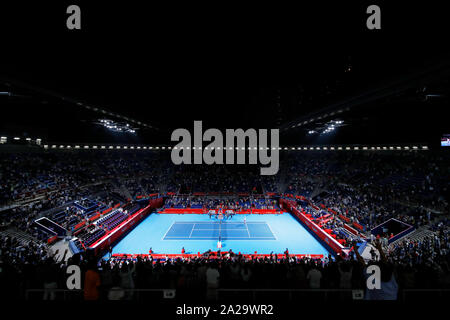 Colisée Ariake, Tokyo, Japon. 1 octobre, 2019. Vue générale, le 1 octobre 2019 - Tennis : Rakuten Japan Open Tennis Championships 2019 ronde finale du double de 16 match au Colisée Ariake, Tokyo, Japon. Credit : Naoki Morita/AFLO SPORT/Alamy Live News Banque D'Images