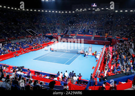 Colisée Ariake, Tokyo, Japon. 1 octobre, 2019. Vue générale, le 1 octobre 2019 - Tennis : Rakuten Japan Open Tennis Championships 2019 ronde finale du double de 16 match au Colisée Ariake, Tokyo, Japon. Credit : Naoki Morita/AFLO SPORT/Alamy Live News Banque D'Images