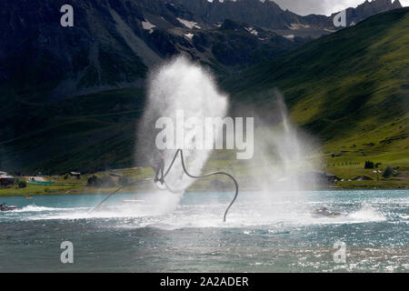 France, Tignes, flyboard Banque D'Images