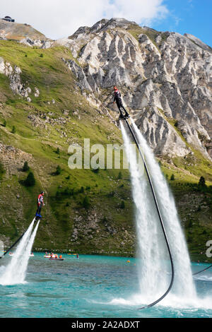 France, Tignes, flyboard Banque D'Images