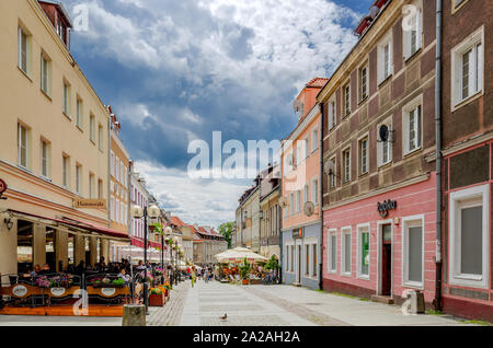 Olsztyn (Allenstein). ger : Warminsko Mazurskie-mazurian, province, la Pologne. Prosta street dans le quartier de la vieille ville. Banque D'Images